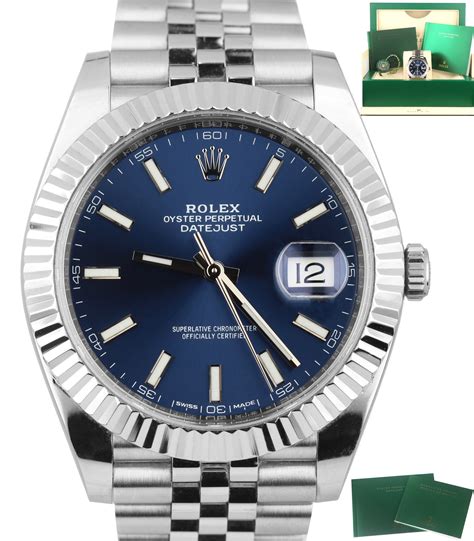 rolex datejust 41 blau|rolex datejust 41mm price.